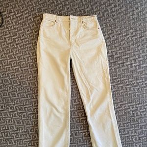 Reformation Cynthia Straight Jeans (Bone)
